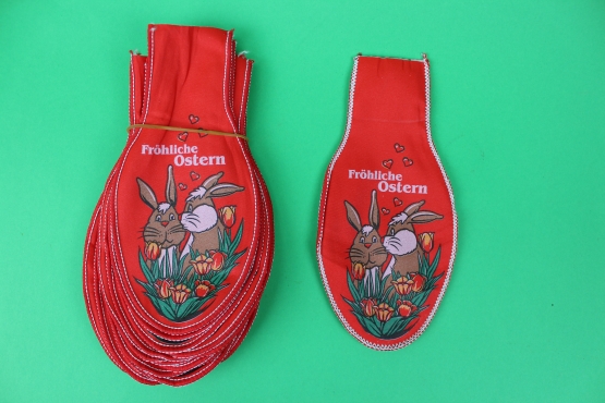 Osk Betex # O-80 "Hasenpaar" Ostereiform rot ca. 250 g Füllgewicht